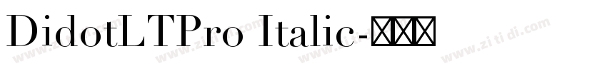 DidotLTPro Italic字体转换